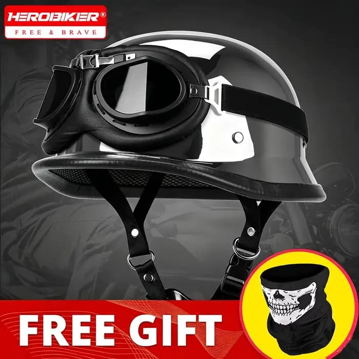 BEON – Casque de Moto Vintage pour hommes et femmes, ouvert au visage, 3/4