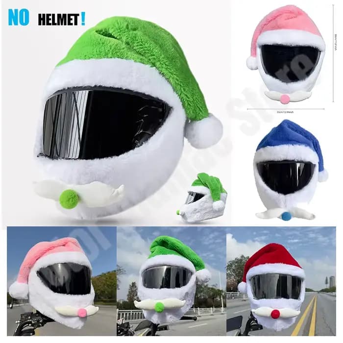 Housse de casque de moto de noël