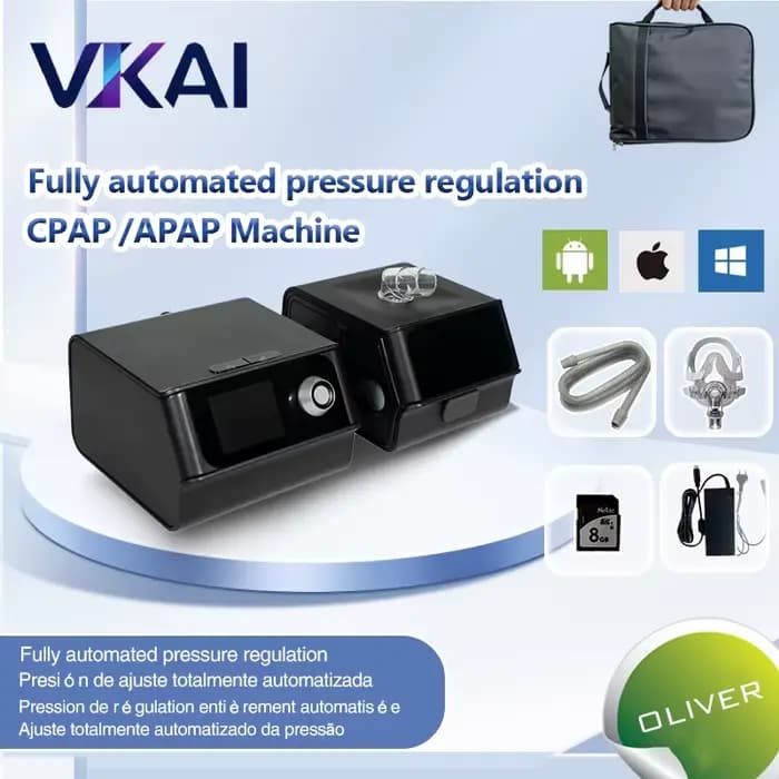Appareil CPAP Auto APAP à réglage automatique de la pression pour le sommeil avec masque, dispositif anti-ronflement, BPAP, apnée, COPD, Whisper Stop, emphyseme chronique