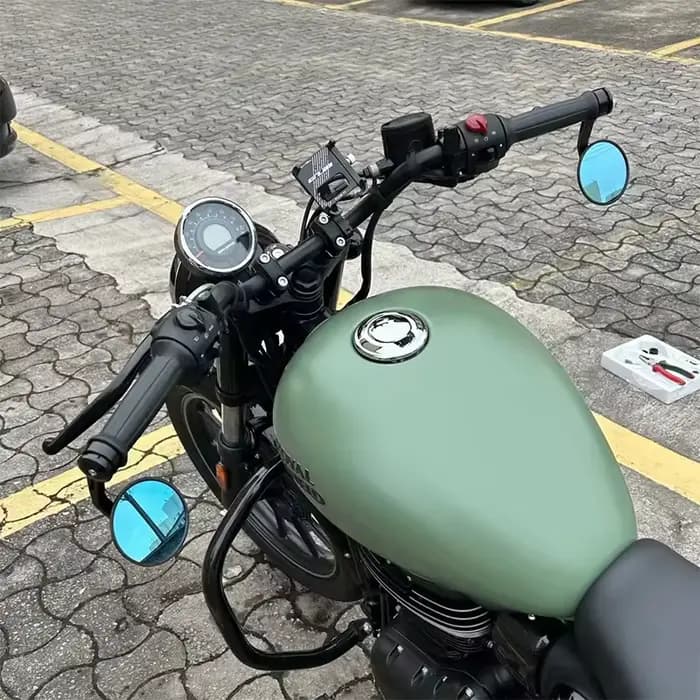 Rétroviseur d'extrémité de barre de moto en aluminium CNC