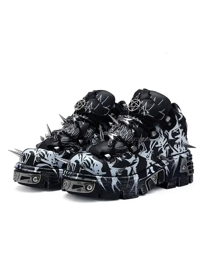 Bottes de moto à rivets
