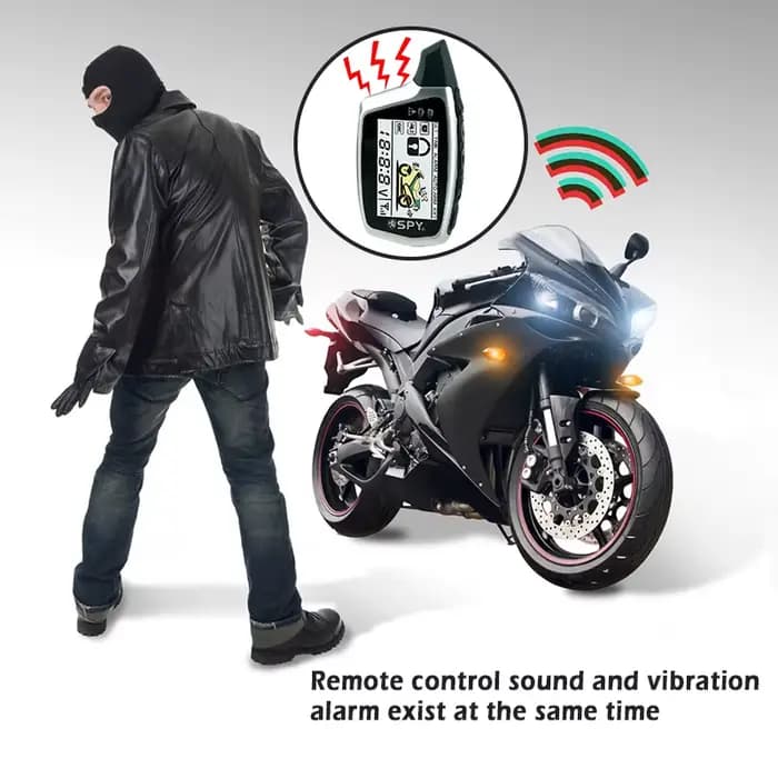 Accessoires anti-vol pour moto, système d'alarme bidirectionnel pour moto 12V