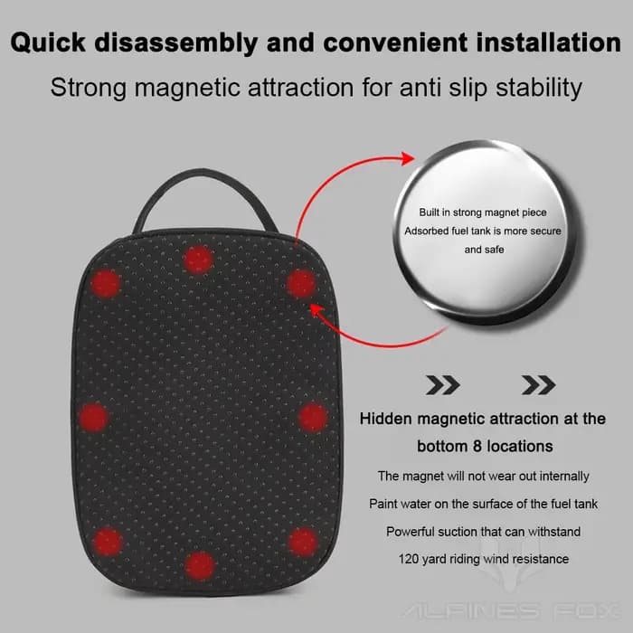 Sac de réservoir magnétique universel pour moto