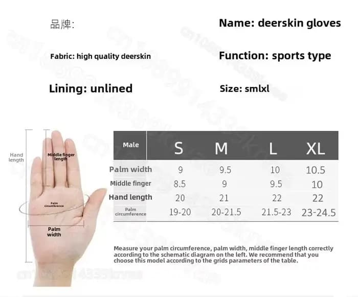 Gants de printemps en cuir véritable pour hommes