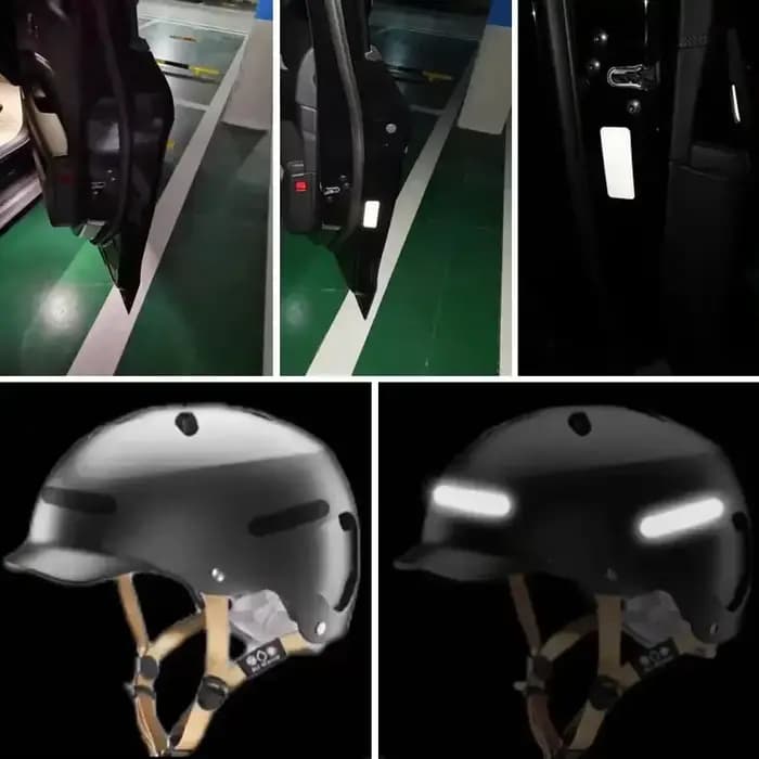 Autocollants réfléchissants noirs invisibles pour casques de moto