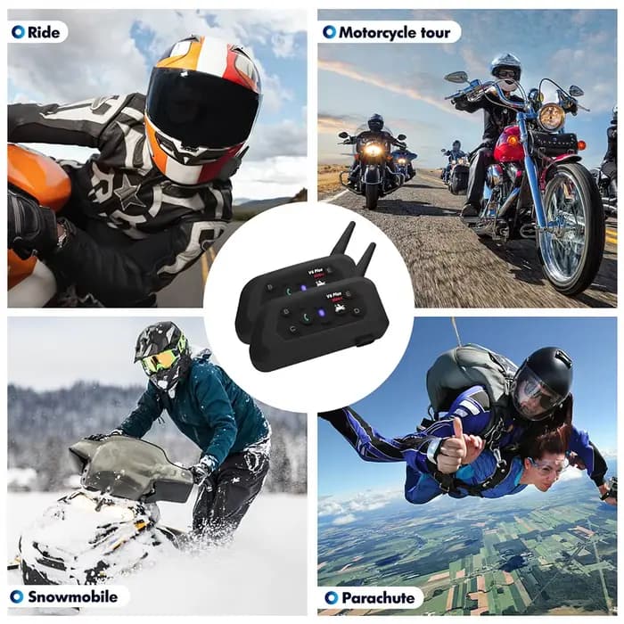 2025 nouveau V6 PLUS coureurs moto Interphone Bluetooth casque sans fil