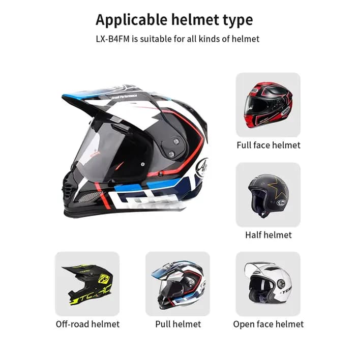 Casque de Moto casque Bluetooth 5.0 sans fil mains libres stéréo lecteur de musique Moto casque réduction du bruit