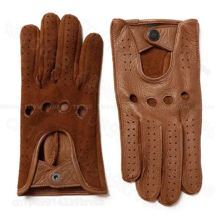 Gants de printemps en cuir véritable pour hommes
