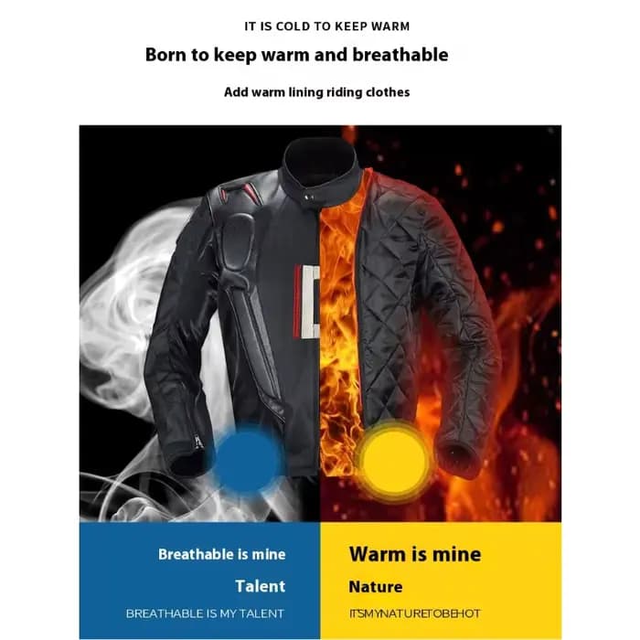 GHOST RACING hiver Moto veste en cuir Chaqueta
