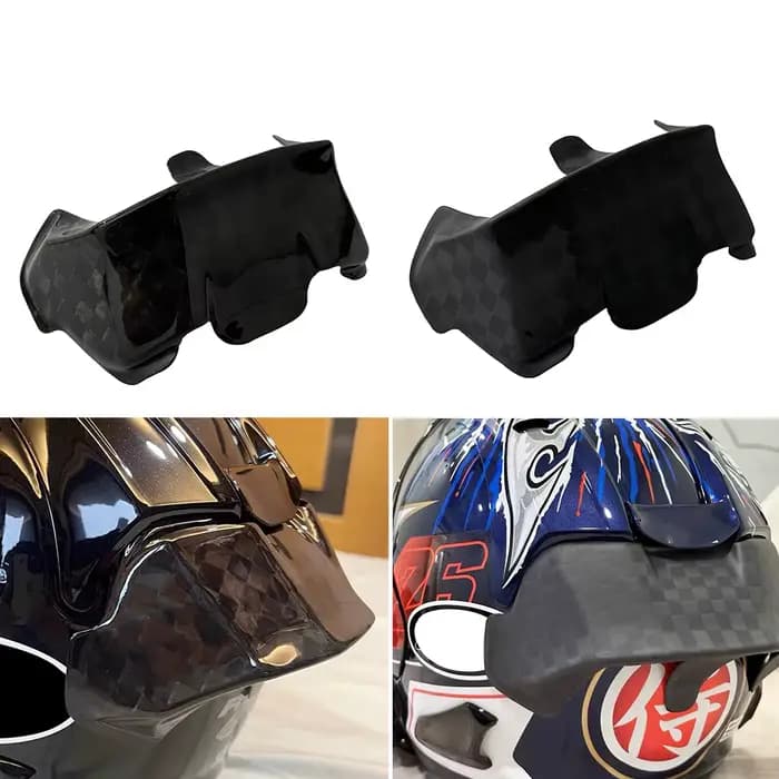 Spoiler de casque en fibre de carbone