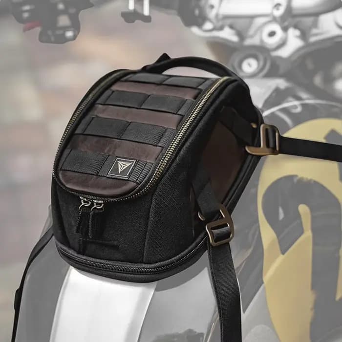 Sacoche magnétique vintage pour réservoir de moto
