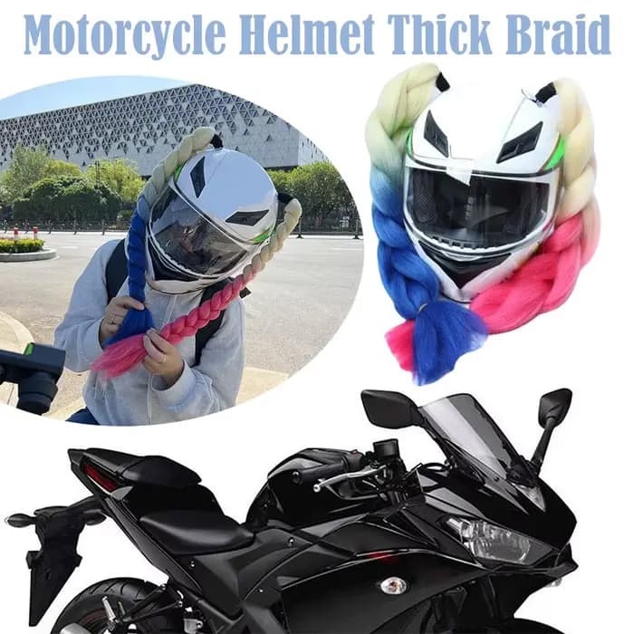 Tresses de décoration de casque de moto