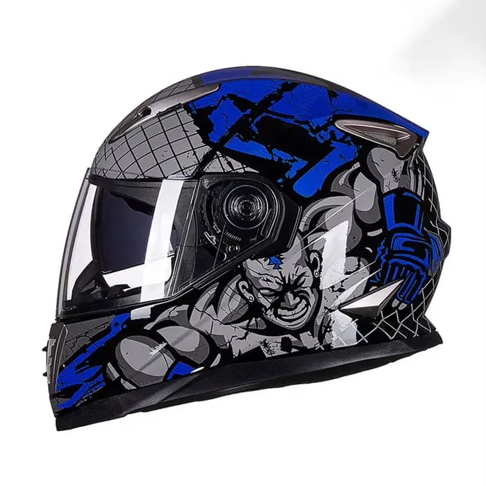 Casque de moto intégral hommes femmes DOT hiver sécurité Anti-buée étanche double lentille équitation
