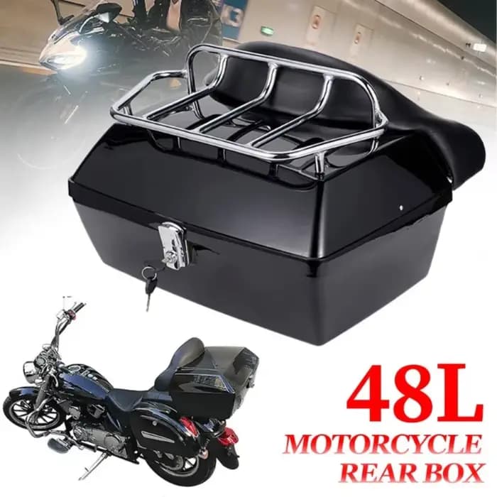 Boîte de rangement pour moto avec rangement