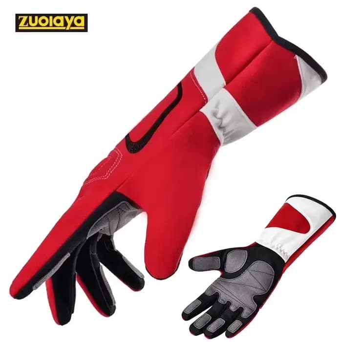 Gants de karting longs antidérapants en silicone pour course