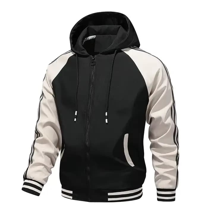 Veste de moto rayée haute performance pour hommes