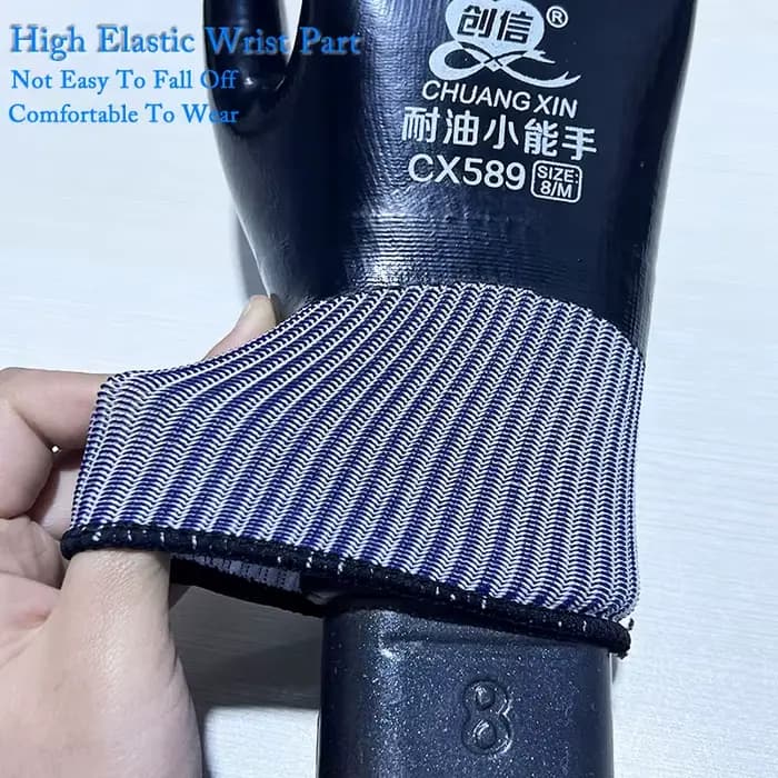 Gants imperméables enduit de Nitrile