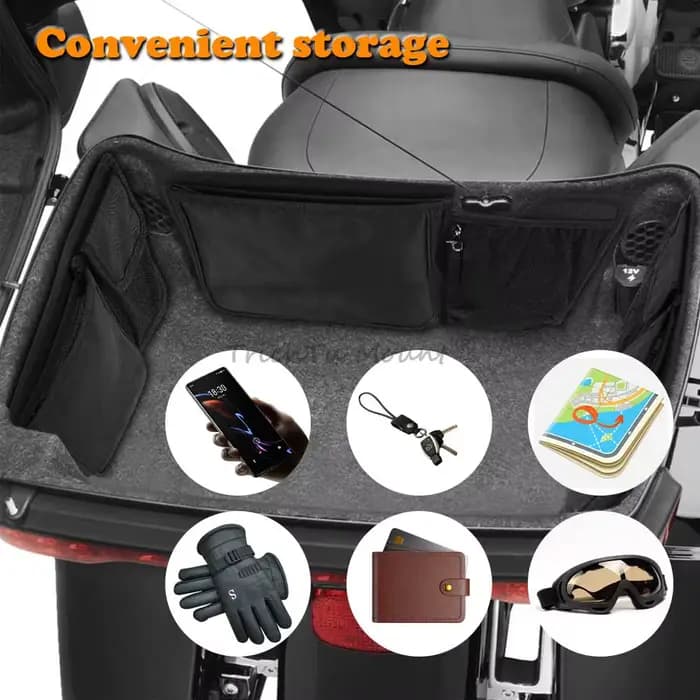Sac de rangement de doublure de sacoche de coffre de organisateur de Tour de moto pour Harley Touring Road King Electra Street Glide Tri 2014 +