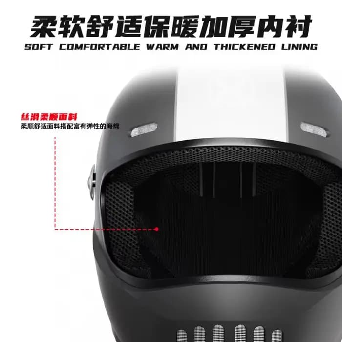 Casque de moto d'hiver intégral à double visière