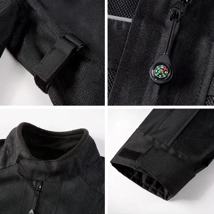 Veste de moto en maille respirante unisexe