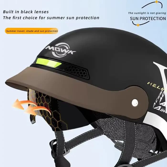 MOWK moto Vintage demi casque été respirant hommes femmes électrique Jet Scooter casques ouverts