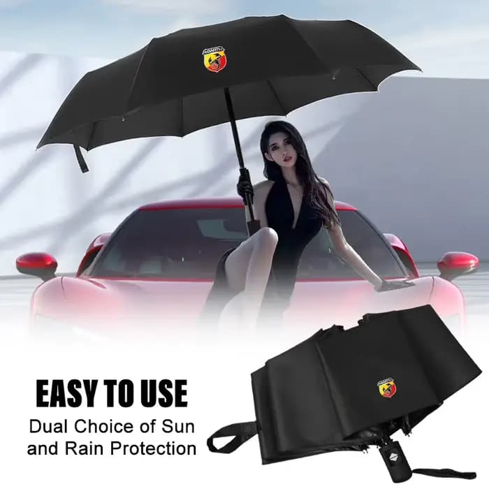 Parapluie pliable Compact entièrement automatique, accessoires de voiture personnalisés pour Abbas Abarth Fiat Punto124/125/500 Stilo Ducato