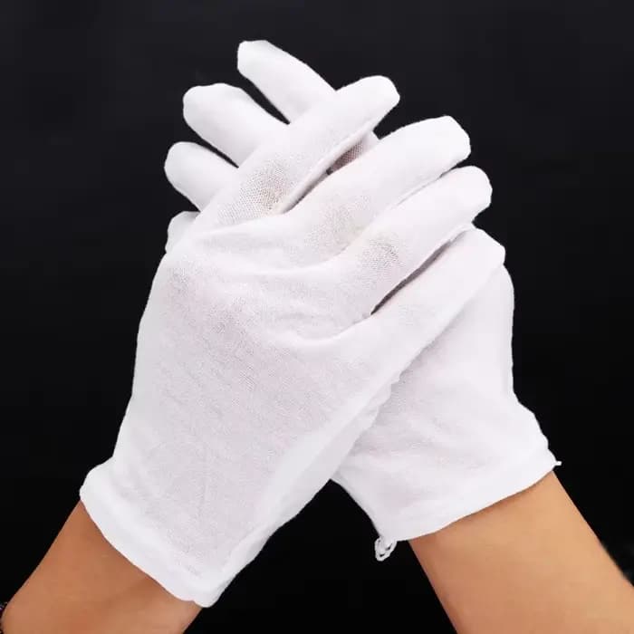 5 paires de gants de travail en coton blanc pour mains sèches, Film de manipulation, gants de SPA, gants de cérémonie hautement extensibles, outils de nettoyage ménager