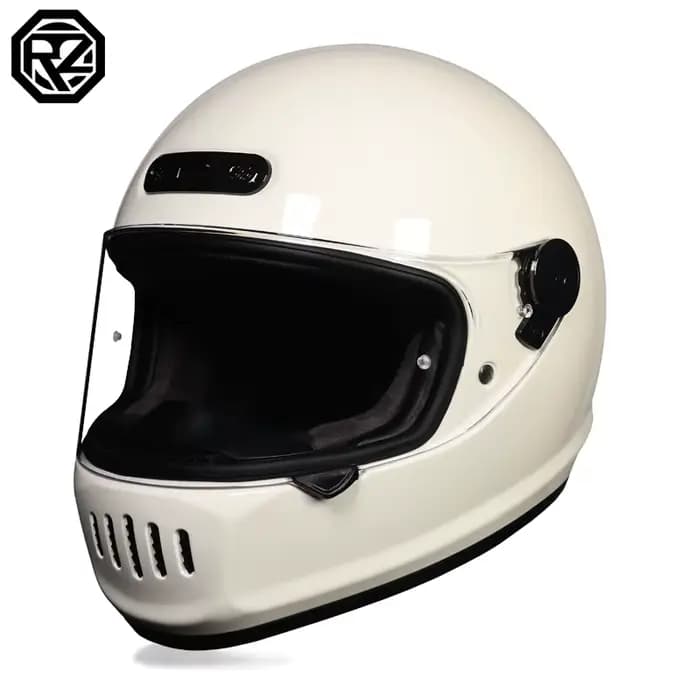 ORZ-Casque de Moto Intégral Rétro pour Course Hors Route, Puzzles DOT