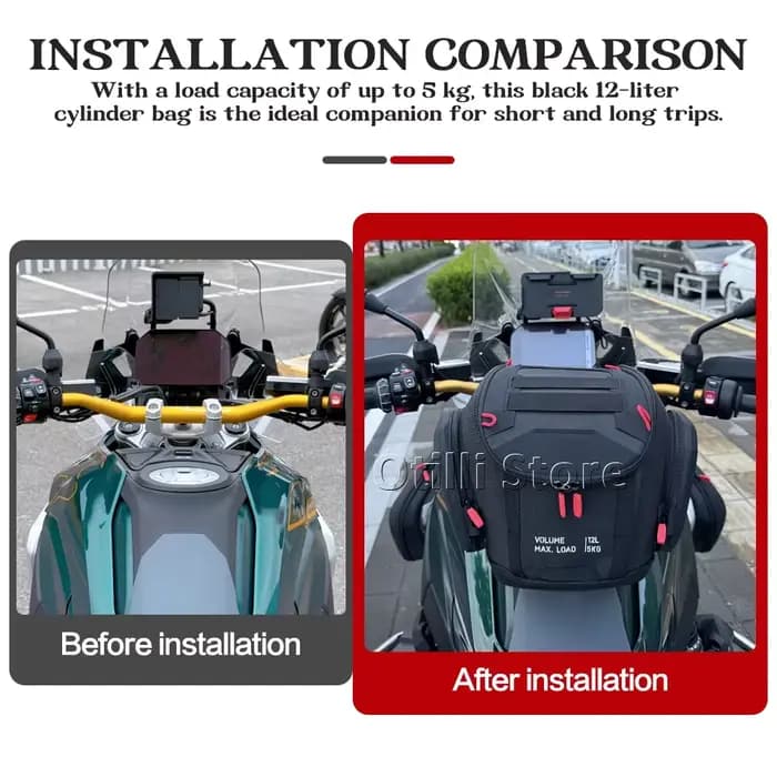 Sac de réservoir de moto 12l