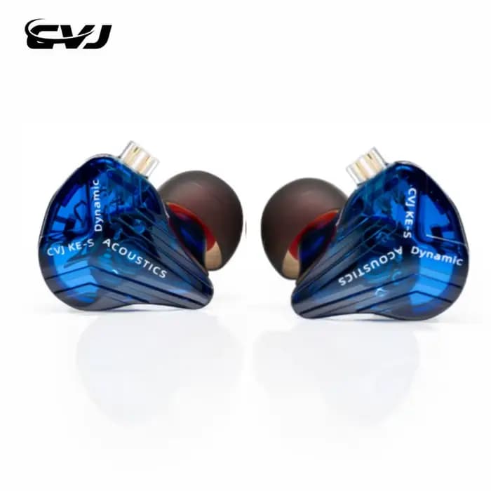 Écouteurs intra-auriculaires CVJ KE-S Dual Magnetic Dynamic Driver 360 °   Écouteurs intra-auriculaires avec son surround et câble pour casques Hi-Fi