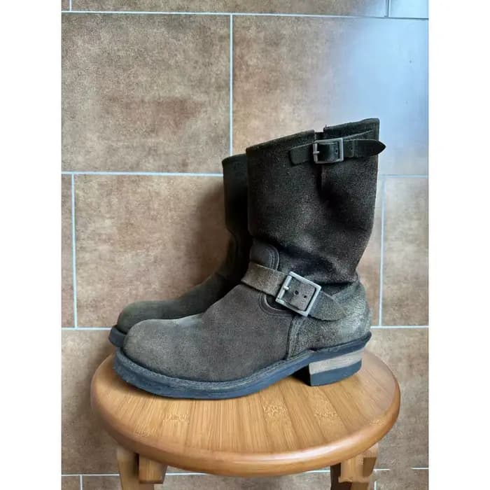 Bottes de moto en cuir véritable pour hommes