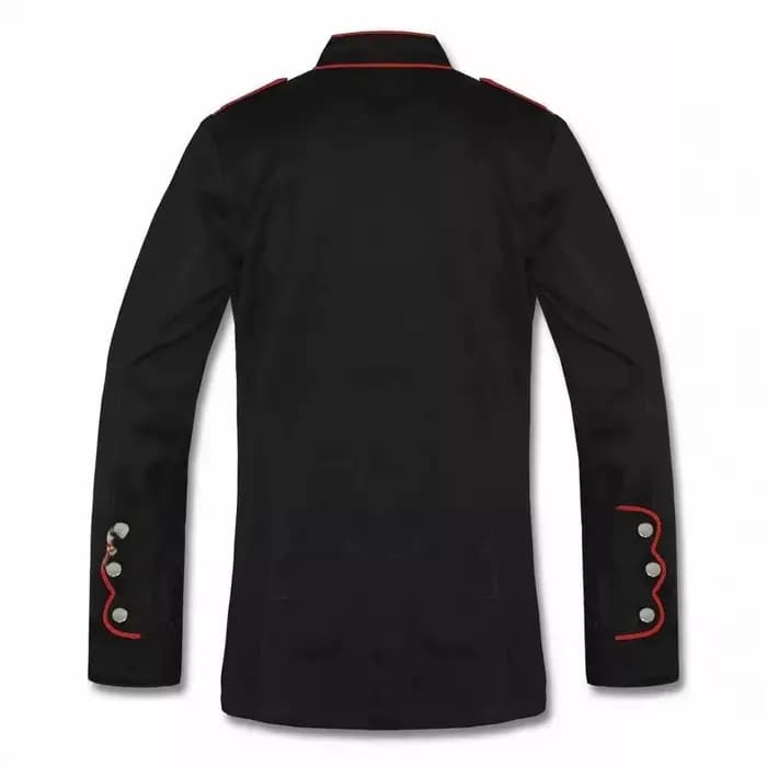 Veste gothique militaire pour hommes, manteau d'officier noir avec col châle, décontracté, fête, voyage, coton, Nylon, lin, mélange, printemps