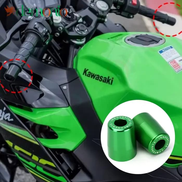 Bouchons d'extrémité de poignées de guidon pour moto Kawasaki, général, paire, ZX10R, ZX12R, Z650RS, NINJA250, 300, 400, Z900, Z1000R, Z1000SX