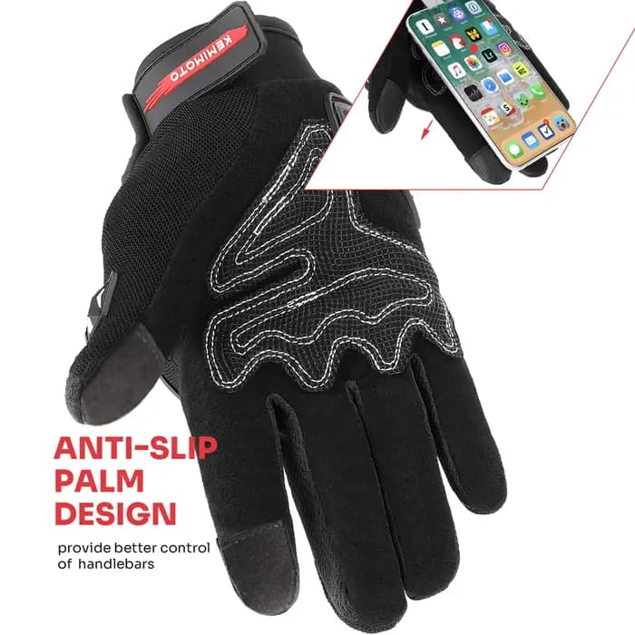 KEMIMOTO gants de moto d'été