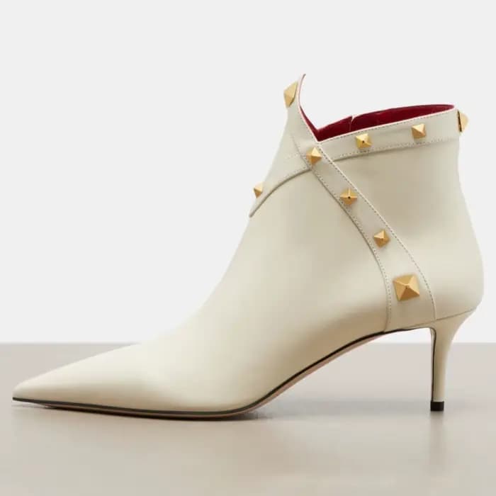 Nouvelles Bottines Femme Style Classique à Bout Pointu, Talons Fins, Décoration Rivets, Chaussures Sexy pour Soirées et Mariages