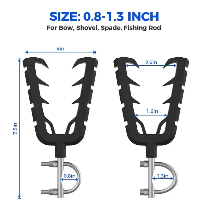 Support de fusil simple pour quad, V-Grip, compatible Polaris, pour ATV et UTV