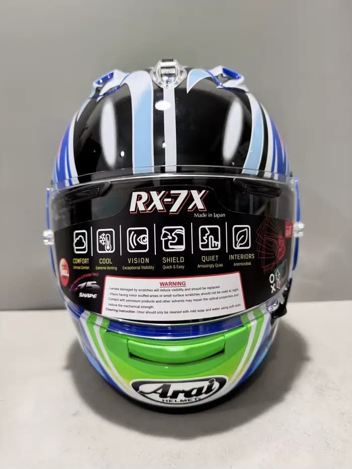 Casque de moto intégral rx7x jian Nakano Green