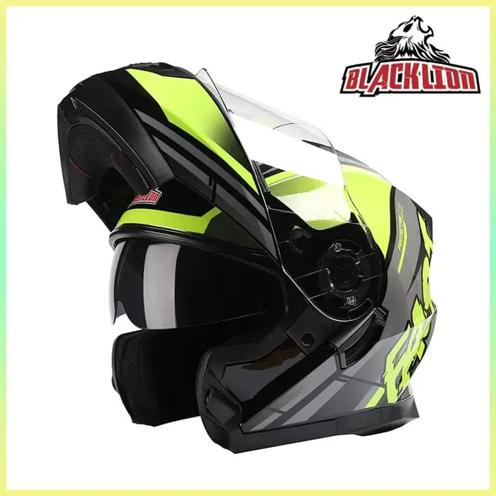 Casque de moto à double lentille