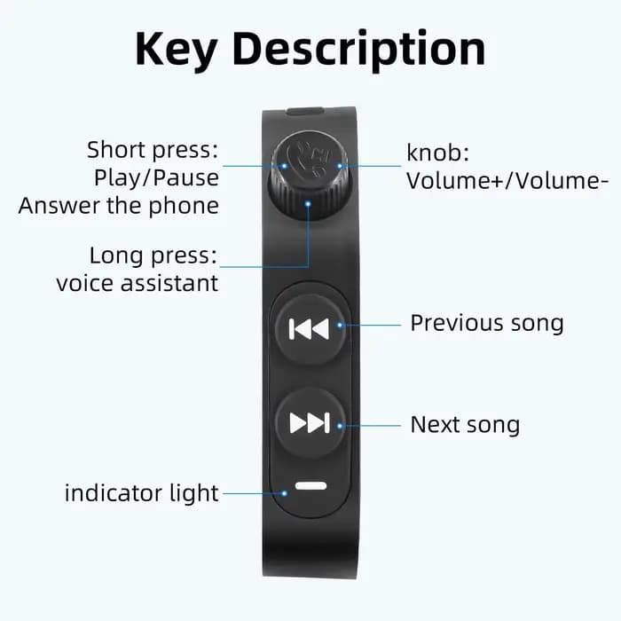 Télécommande de guidon pour téléphone