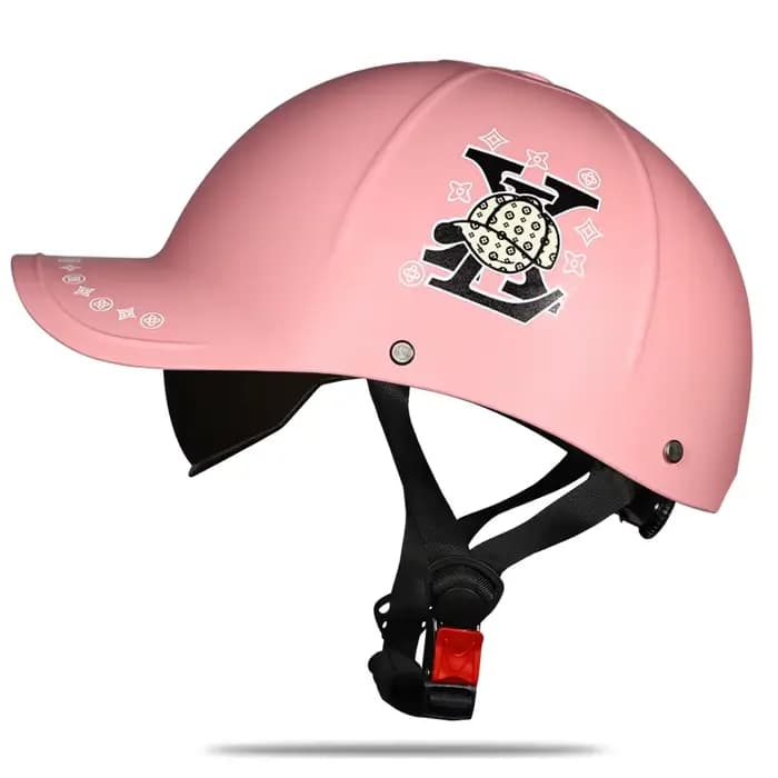 Demi-casque de moto rétro unisexe