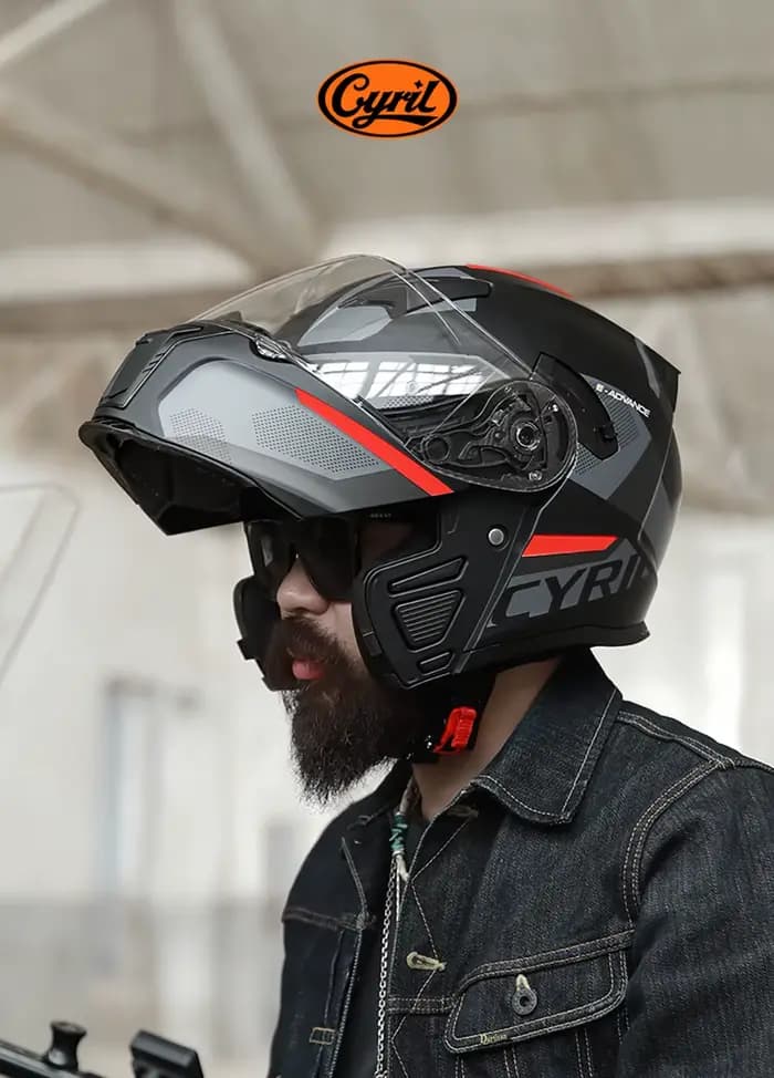 Lunette de casque pour casque de moto CYRIL AH121, visière de casque de course