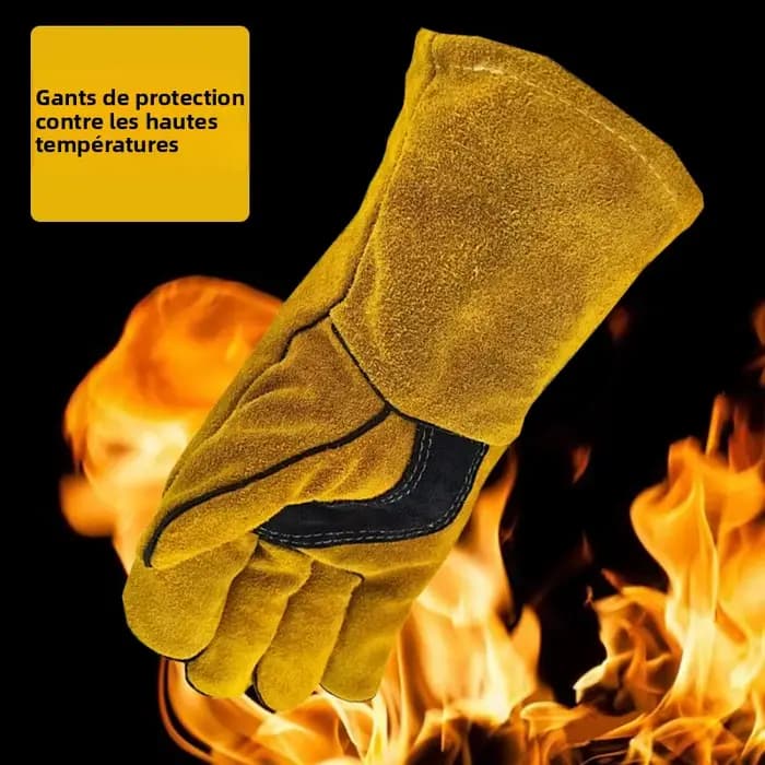 Gants en cuir ignifuges