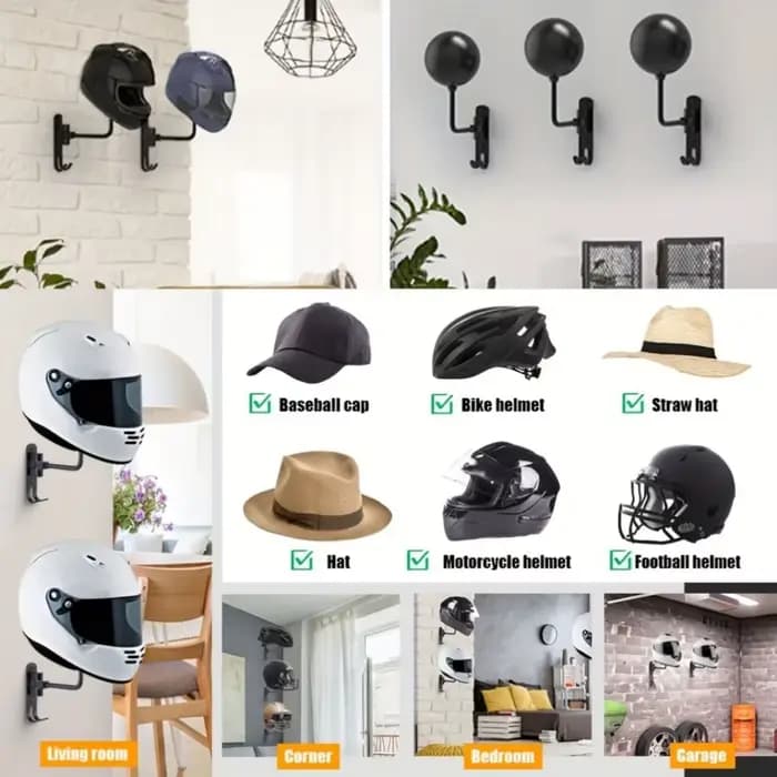 Multifonctionnel Porte-casque Rotatif à 180° Casque de moto Accessoires