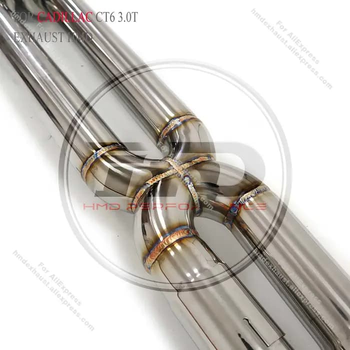 HMD système d'échappement en acier inoxydable Performance Catback échappement complet pour Cadillac CT6 3.0T 2016 + avec valve voiture
