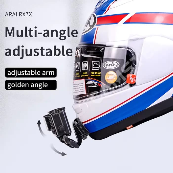 Support de mentonnière personnalisé en aluminium pour casque de moto Arai RX7X