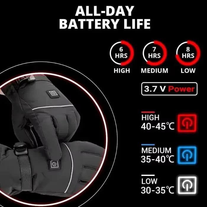 Gants électriques imperméables pour écran tactile