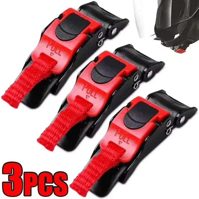 Clip de fixation rapide pour mentonnière de casque de moto
