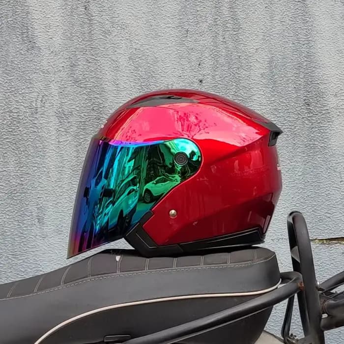 Casque de moto semi-couvert à double lentille adapté aux hommes et aux femmes Casco Para Motos JIEKAI-512