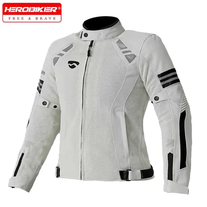 Veste de moto d'été en maille respirante pour femme, coupe-vent et Anti-chute