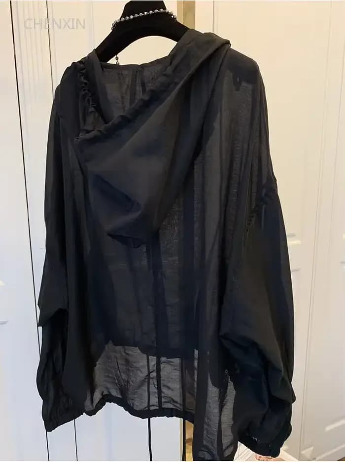 Vestes à Capuche pour Femme, Vêtements d'Extérieur Légers et Respirants, avec Fermeture Éclair Résistante au Soleil, Été